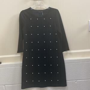 Jane & John women’s size Small suede like black dress with pearls